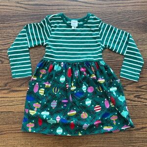 Hanna Andersson Holiday Mixie Dress in Delightful Decorations, Size 5 (110 cm)